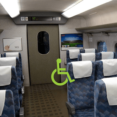 新幹線　車椅子対応席の画像