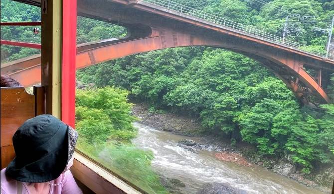 嵯峨野観光鉄道『トロッコ列車』から見る景色